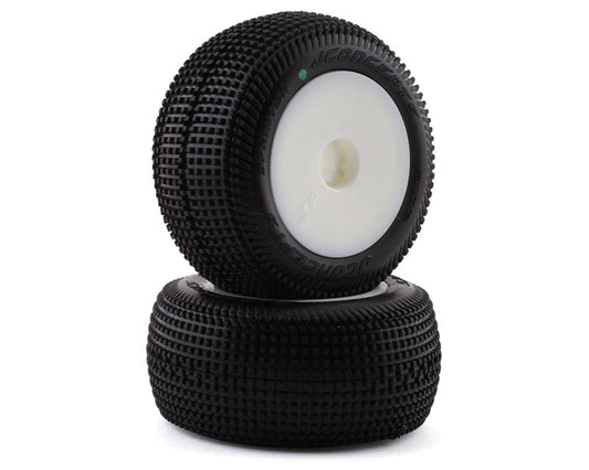 JConcepts Mini-T 2.0 Sprinter Pre-Mounted Rear Tires (White) (2) (Green) (JCO3102-1291)