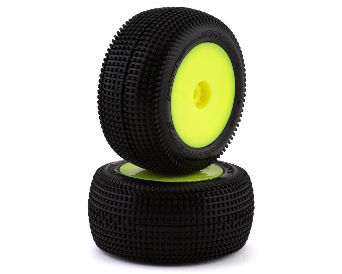 JConcepts Mini-T 2.0 Sprinter Pre-Mounted Rear Tires (Yellow) (2) (Green) (JCO3102-2291)