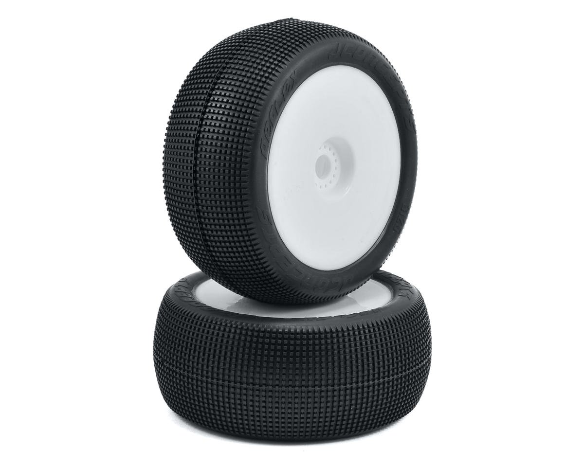 JConcepts Reflex 4.0" Pre-Mounted 1/8th Truggy Tires (2) (White) (Green) (JCO3125-12)