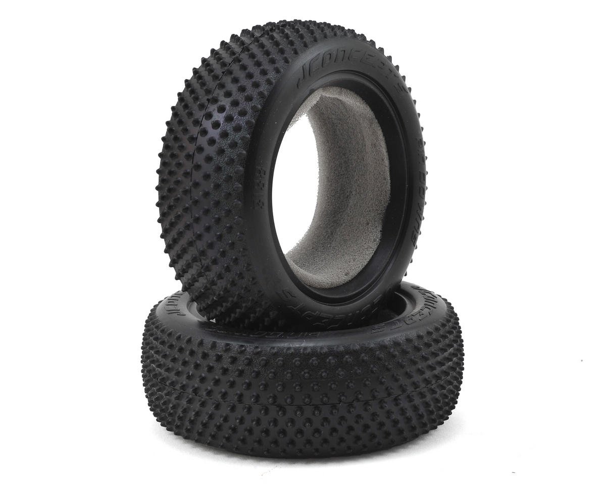 JConcepts Pin Downs 2.2" 4WD Front Buggy Carpet Tires (2) (Pink) (JCO3138-010)