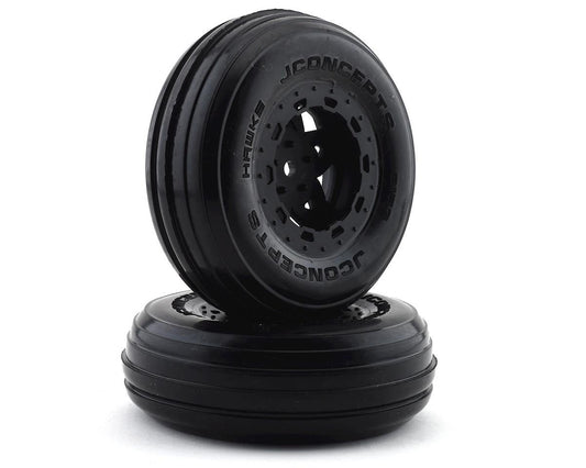 JConcepts Hawk Pre-Mounted SC Tires (Tremor) (2) (Electric Front) (Yellow) (JCO3153-3035)