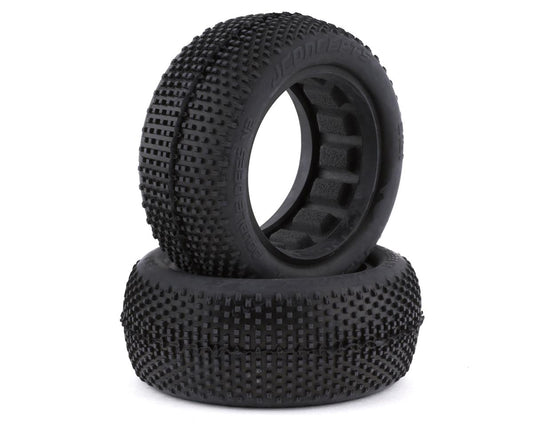 JConcepts Double Dee's V2 2.2" 4WD 1/10 Front Buggy Tires (2) (Green) (JCO3161-02)