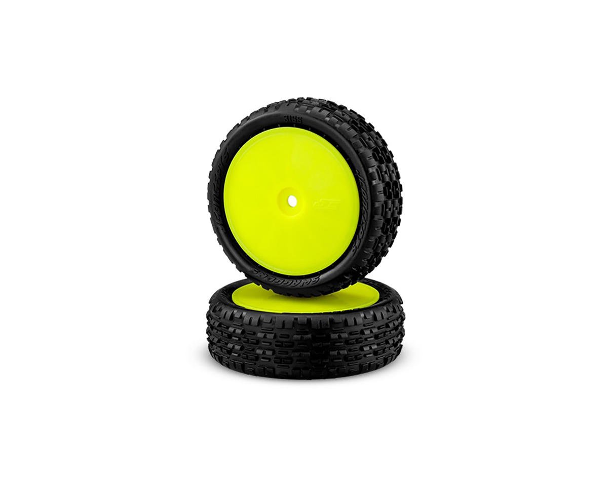JConcepts Swagger 2.2" Pre-Mounted 4WD Front Buggy Carpet Tires (Yellow) (2) (Pink) (JCO3166-201011)