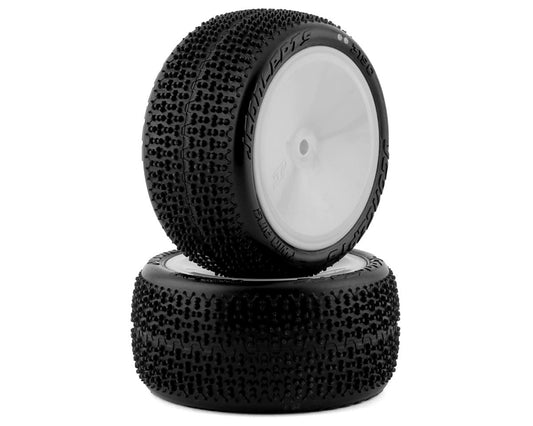 JConcepts Twin Pins 2.2" Pre-Mounted Rear Buggy Carpet Tires (White) (2) (Pink) (JCO3190-101021)