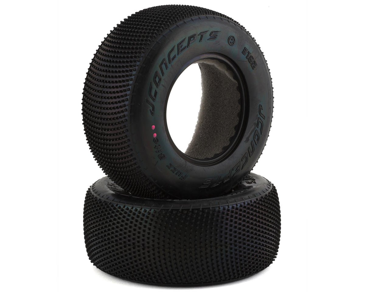 JConcepts Fuzz Bite Short Course Carpet Tires (2) (Pink) (JCO3192-010)