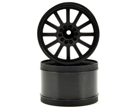 JConcepts 12mm Hex Rulux 2.8" Front Wheel (2) (Black) (JCO3340B)