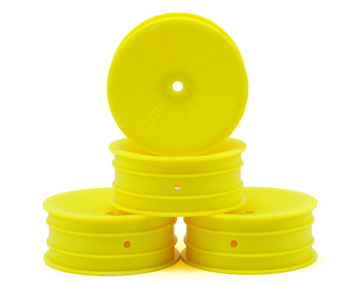 JConcepts 12mm Hex Mono 2.2 Front Wheels (4) (B7/B6/B5/RB6) (Yellow) (JCO3347Y)