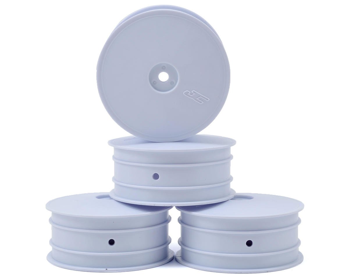 JConcepts 9.5mm Hex Mono 2.2 4WD Front Buggy Wheels (4) (B44.2) (White) (JCO3349)