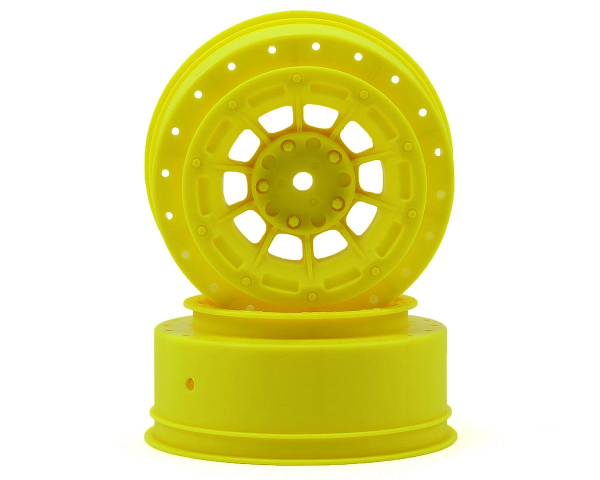 JConcepts 12mm Hex Hazard Front Wheel w/3mm Offset (Yellow) (2) (SC10B) (JCO3356Y)