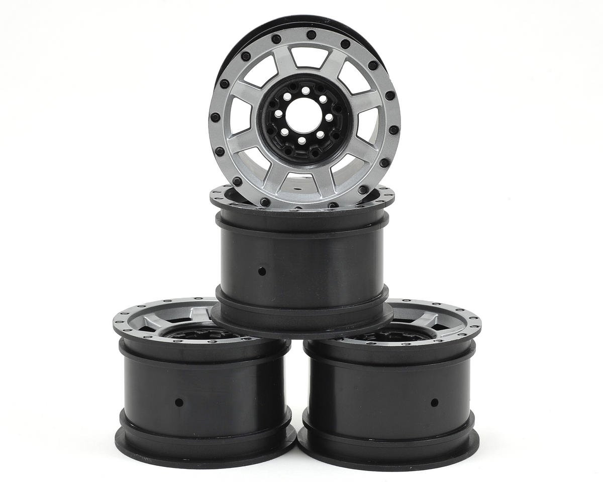 JConcepts Vengeance 2.2 Rock Crawler Wheels (4) (Black/Chrome) (JCO3374B)