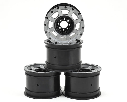 JConcepts Vengeance 2.2 Rock Crawler Wheels (4) (Black/Chrome) (JCO3374B)