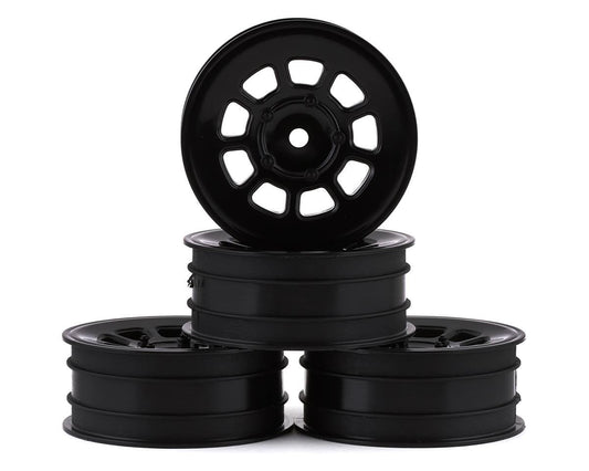 JConcepts 9 Shot 2.2 Dirt Oval Front Wheels (Black) (4) (B6.1/XB2/RB7/YZ2) (JCO3397B)