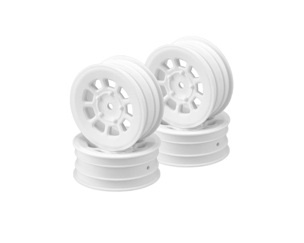 JConcepts 9 Shot 2.2 Dirt Oval Front Wheels (White) (4) (B6.1/XB2/RB7/YZ2) (JCO3397W)