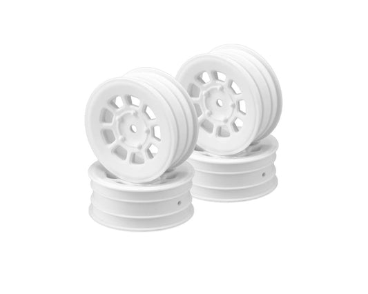 JConcepts 9 Shot 2.2 Dirt Oval Front Wheels (White) (4) (B6.1/XB2/RB7/YZ2) (JCO3397W)
