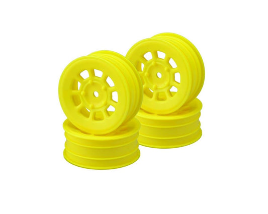 JConcepts 9 Shot 2.2 Dirt Oval Front Wheels (Yellow) (4) (B6.1/XB2/RB7/YZ2) (JCO3397Y)