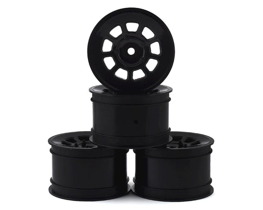 JConcepts 9 Shot 2.2 Dirt Oval Rear Wheels (Black) (4) (B6.1/XB2/RB7/YZ2) (JCO3398B)