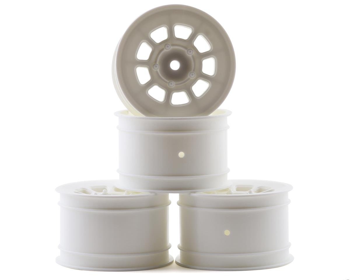 JConcepts 9 Shot 2.2 Dirt Oval Rear Wheels (White) (4) (B6.1/XB2/RB7/YZ2) (JCO3398W)