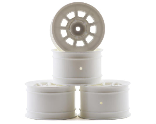 JConcepts 9 Shot 2.2 Dirt Oval Rear Wheels (White) (4) (B6.1/XB2/RB7/YZ2) (JCO3398W)