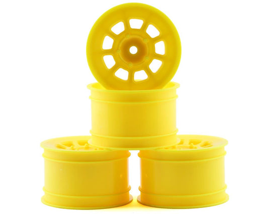 JConcepts 9 Shot 2.2 Dirt Oval Rear Wheels (Yellow) (4) (B6.1/XB2/RB7/YZ2) (JCO3398Y)
