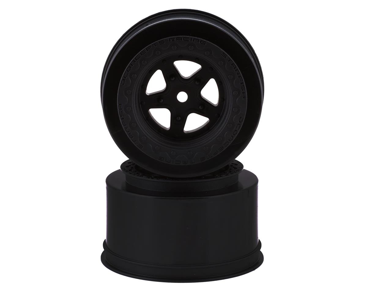 JConcepts Starfish Mambo Street Eliminator Rear Drag Racing Wheels (Black) (2) (JCO3408B)