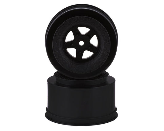 JConcepts Starfish Mambo Street Eliminator Rear Drag Racing Wheels (Black) (2) (JCO3408B)