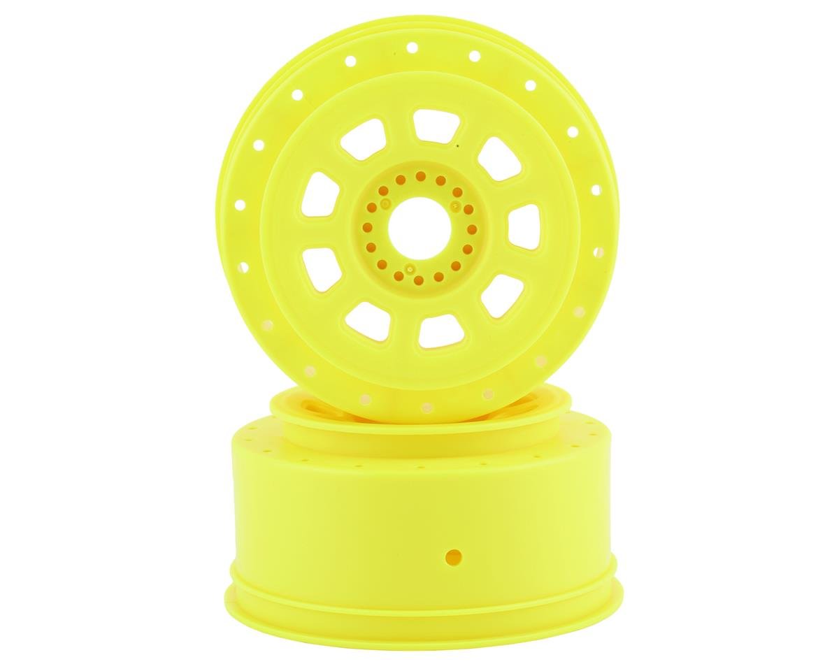JConcepts 9-Shot Short Course Dirt Oval Wheels (2) (Yellow) (JCO3421Y)
