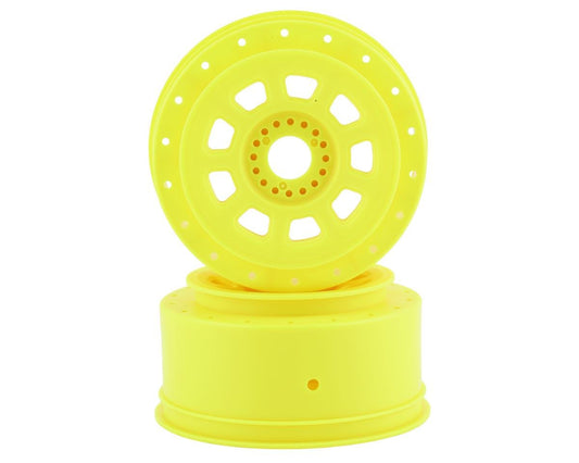 JConcepts 9-Shot Short Course Dirt Oval Wheels (2) (Yellow) (JCO3421Y)