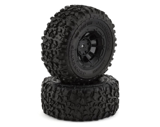 JConcepts Pre-Mounted Landmines SC Tires w/Hazard Wheels (2) (Yellow) (JCO4009-3044)