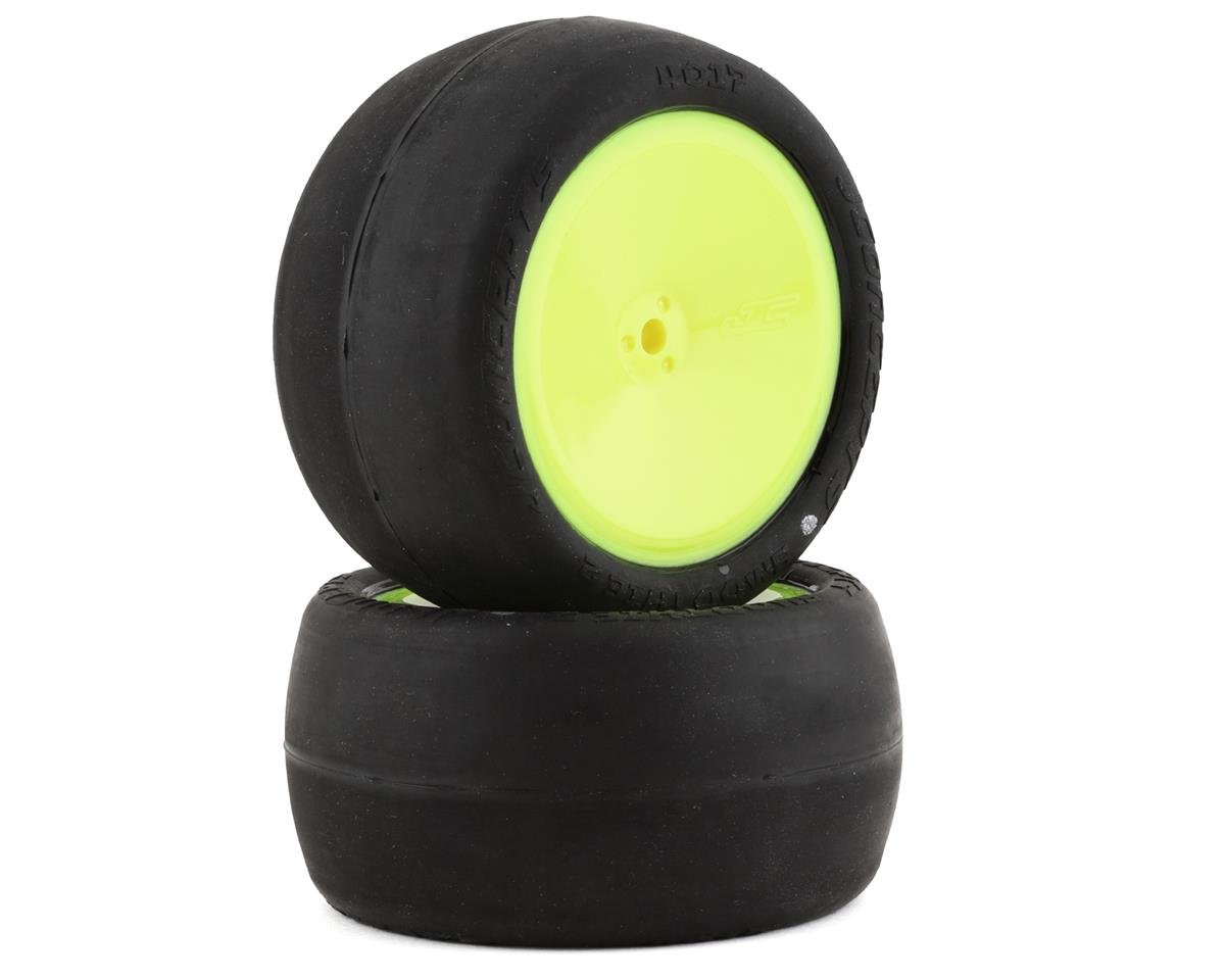 JConcepts Smoothie 2 2.2" Pre-Mounted Rear Buggy Tires (Yellow) (2) (Silver) (JCO4017-2691)