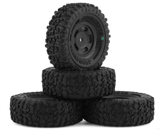 JConcepts Landmines 1.0" Pre-Mounted Tires w/Glide 5 Wheels (Black) (4) (Green) (JCO4022-32911)