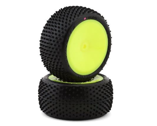 JConcepts Siren LP 2.2" Pre-Mounted Rear Buggy Carpet Tires (Yellow) (2) (Pink) (JCO4029-201021)