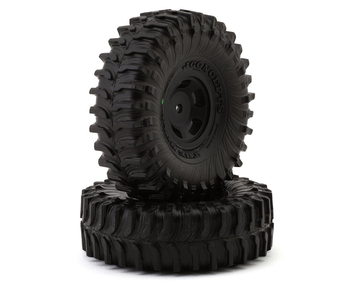 JConcepts The Hold 1.0" Pre-Mounted Tires (63mm OD) (2) w/Glide 5 Wheels (Green) (JCO4058-32911)