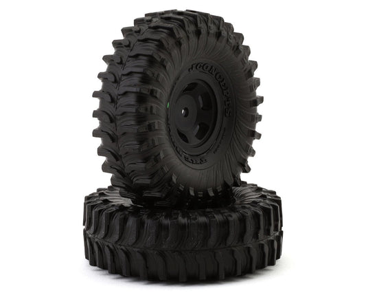 JConcepts The Hold 1.0" Pre-Mounted Tires (63mm OD) (2) w/Glide 5 Wheels (Green) (JCO4058-32911)