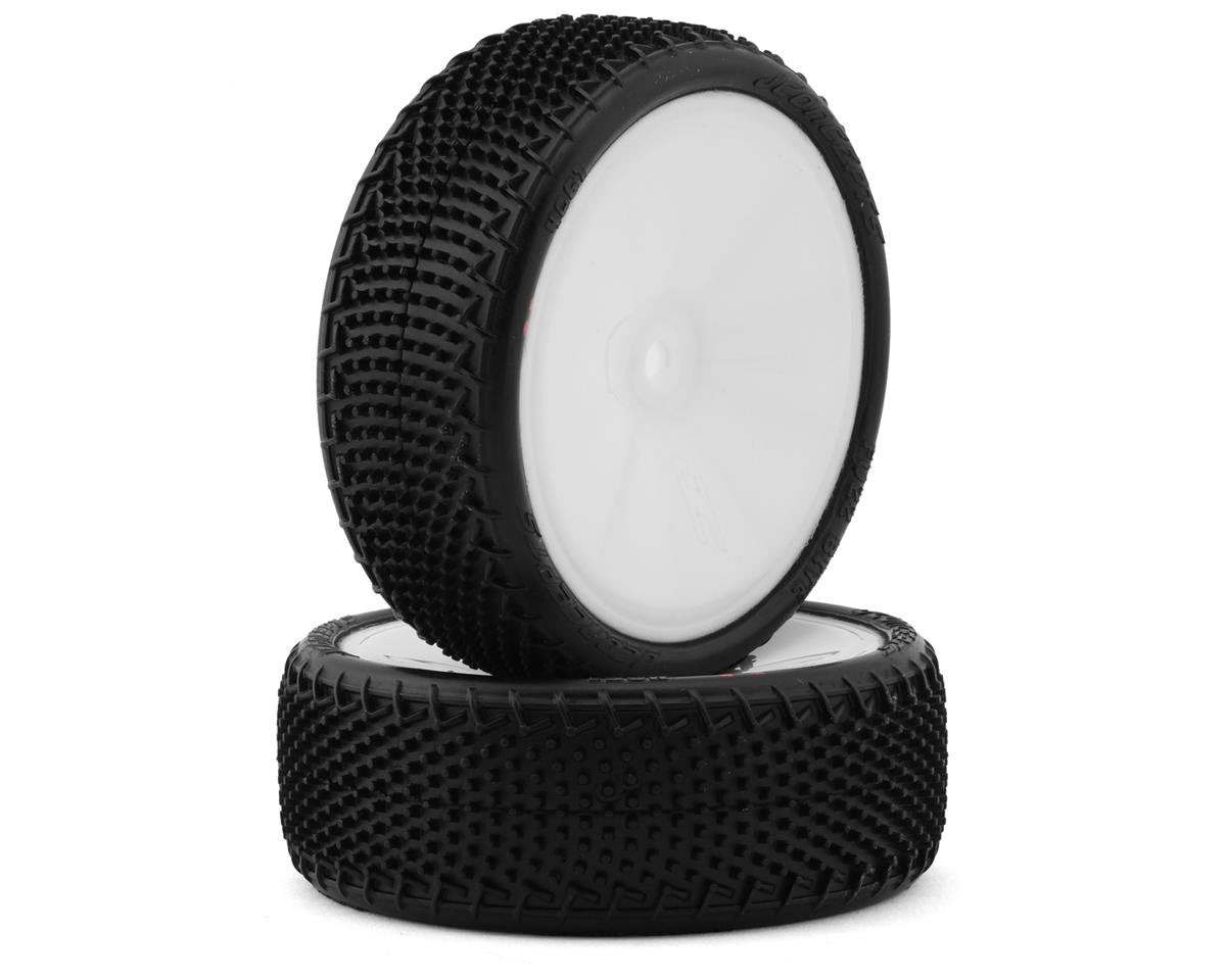JConcepts Fuzz Bite LP Wide 2.2" Pre-Mounted 2WD Front Buggy Carpet Tires (Pink) (JCO4061-101011)