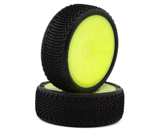 JConcepts Fuzz Bite LP Wide 2.2" Pre-Mounted 2WD Front Buggy Carpet Tires (Pink) (JCO4061-201011)