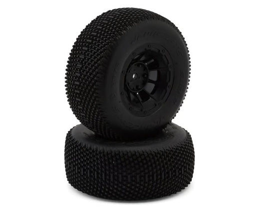 JConcepts Subcultures 2 Pre-Mounted Off-Road Tires (2) (Slash 2WD Front) (Green) w/12mm Hex (JCO4070-3234)