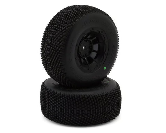 JConcepts Subcultures 2 Pre-Mounted Off-Road Tires (2) (Slash Rear) (Green) w/12mm Hex (JCO4070-3244)