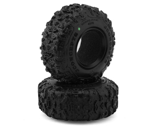 JConcepts Megalithic 1.9" Rock Crawler Tires (2) (4.19Ó - Class 1) (Green) (JCO407802)
