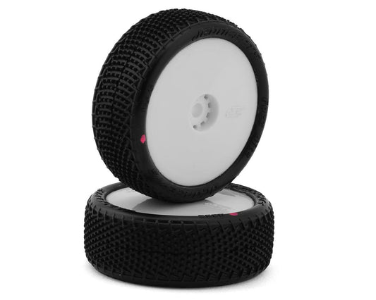 JConcepts Mini-B Fuzz Bite Pre-Mounted Front Tires (White) (2) (Pink) (JCO4085-1211)
