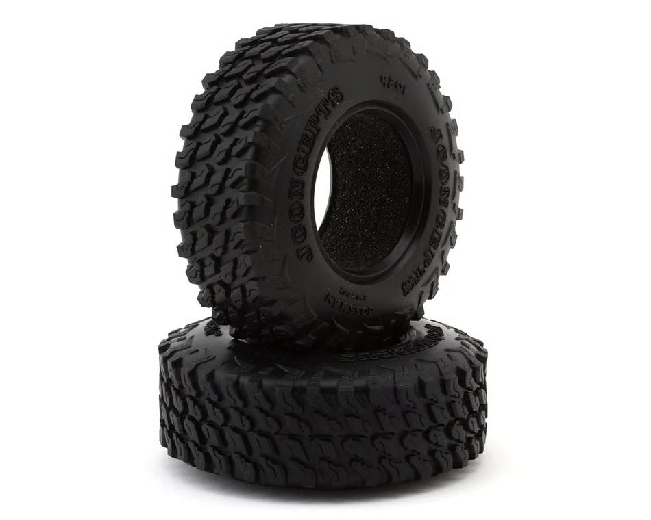 JCONCEPTS - Bossman 1.3" Micro Rock Crawler Tires (63mm OD) (2) (Green) w/Foam Inserts (JCO4201-02)