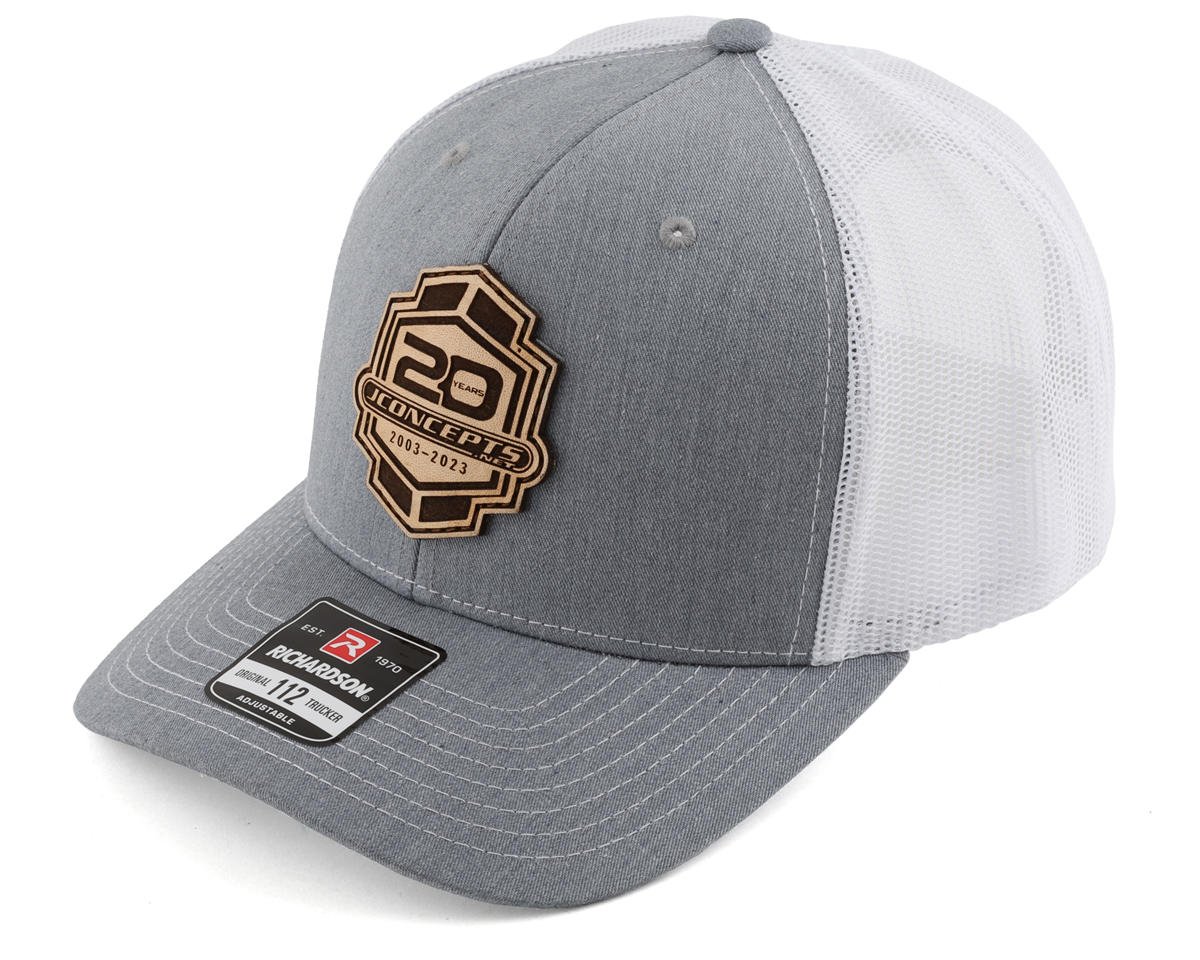 JConcepts "20th Anniversary" 2023 Snapback Round Bill Hat (White/Grey) (JCO5032WG)