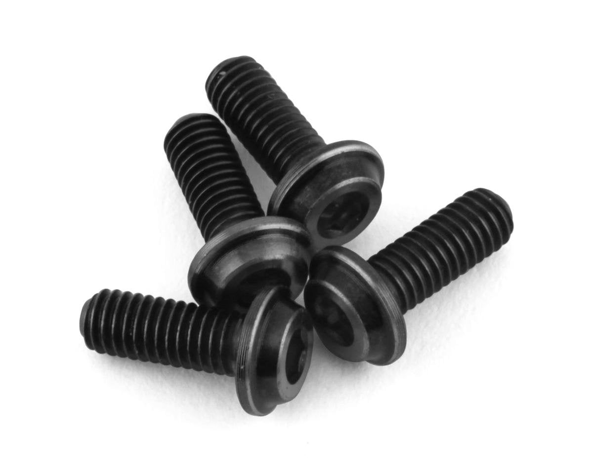 JConcepts 3x8mm "Top Hat" Titanium Screws (Black) (4) (JCO5038-2)