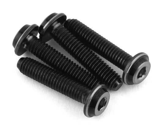 JConcepts 3x14mm "Top Hat" Titanium Screws (Black) (4) (JCO5041-2)