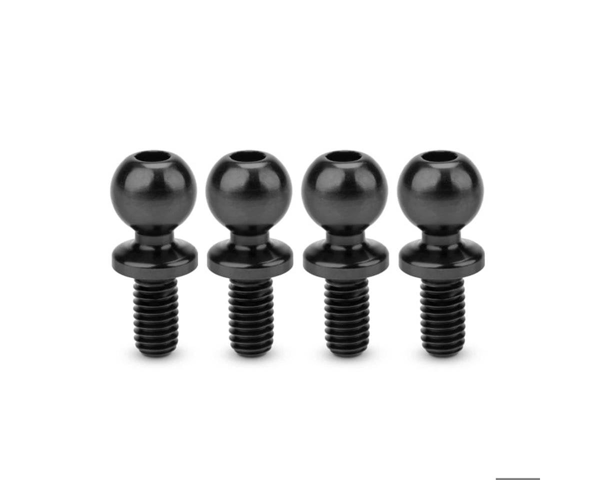 JConcepts 5.5mm Revolved Titanium Ball Studs (Black) (4) (6mm) (JCO5132-2)
