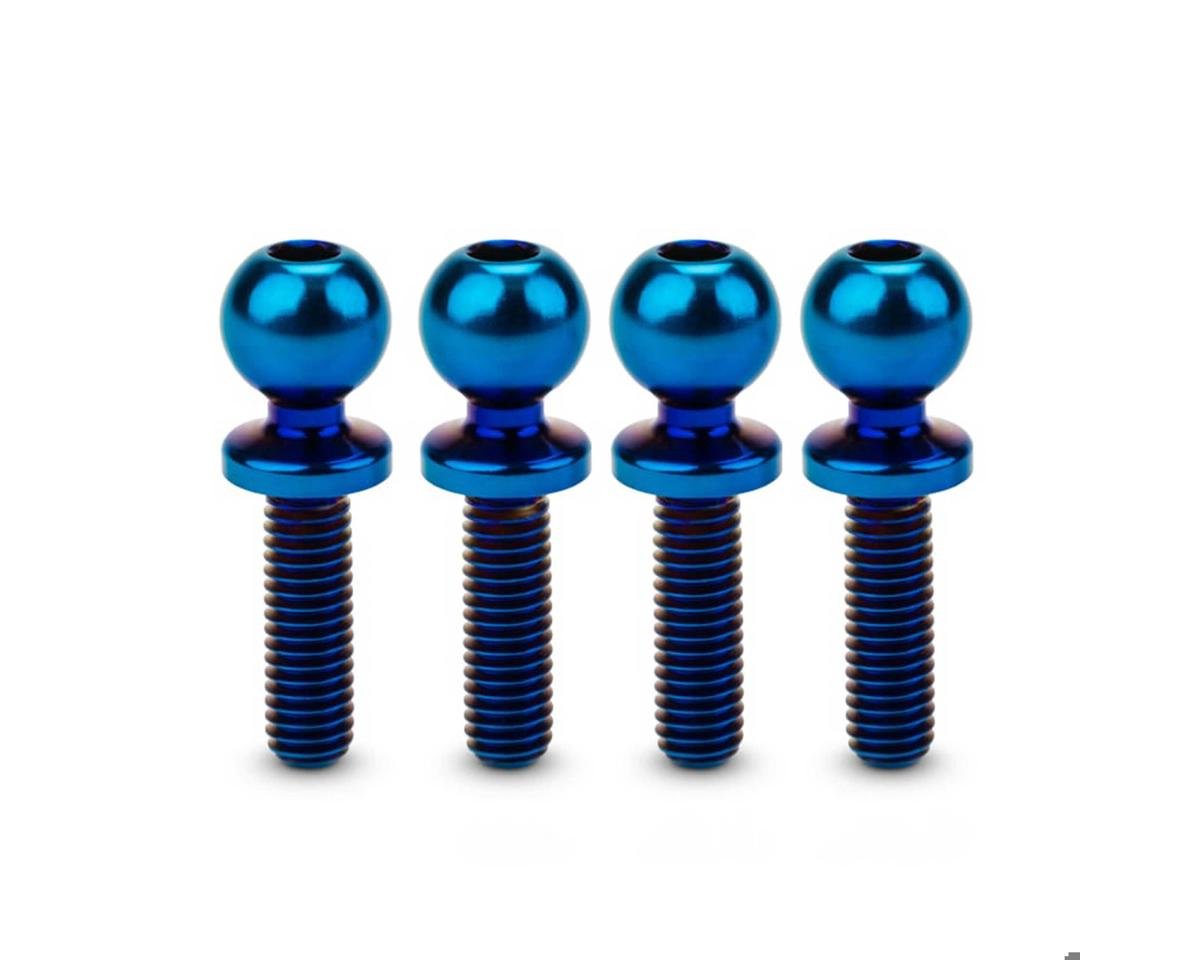 JConcepts 5.5mm Revolved Titanium Ball Studs (Blue) (4) (10mm) (JCO5134-1)