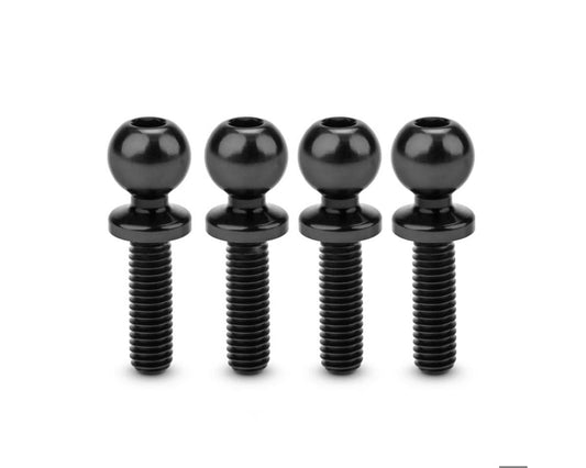JConcepts 5.5mm Revolved Titanium Ball Studs (Black) (4) (10mm) (JCO5134-2)