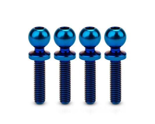 JConcepts 5.5mm Revolved Titanium Ball Studs (Blue) (4) (12mm) (JCO5135-1)