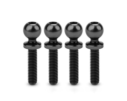 JConcepts 5.5mm Revolved Titanium Ball Studs (Black) (4) (12mm) (JCO5135-2)