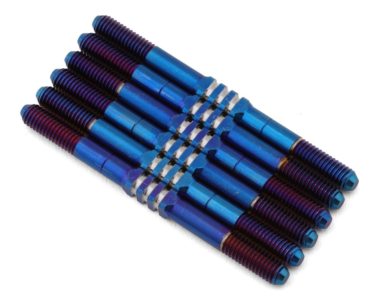 JConcepts RC10 B7/B7D Fin Titanium Turnbuckle (Burnt Blue) (6) (JCO51361)
