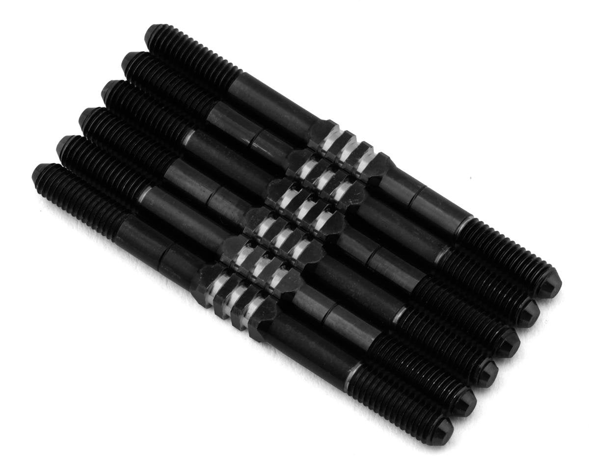 JConcepts RC10 B7/B7D Fin Titanium Turnbuckle (Stealth Black) (6) (JCO51362)